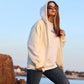 Baiboka Minimalistic Hoodie with Zipper – Cream